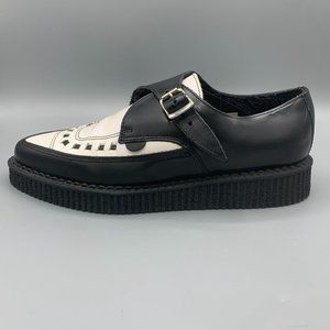 Underground Originals Black & White Creepers in Leather (39)  - FL-SH-057